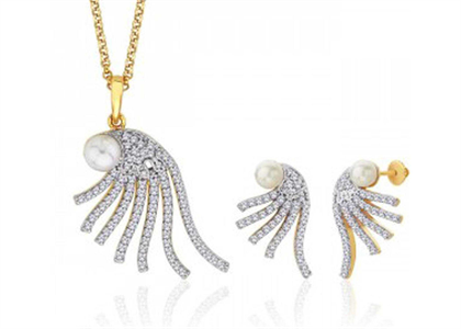 Gold Plated | CZ Studded Pendant Sets